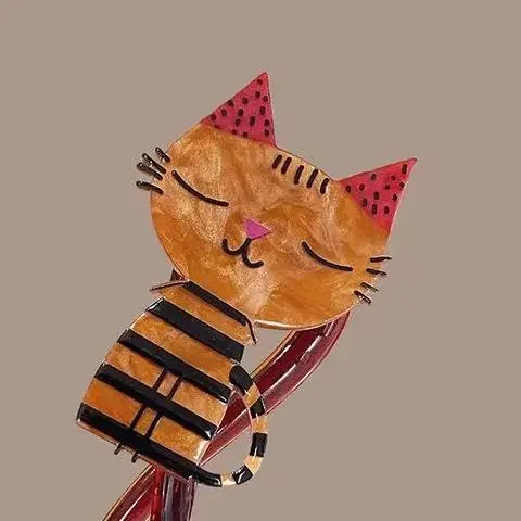 Bonito dos desenhos animados gato torção grampos de cabelo meninas acrílico pérola garra de cabelo caranguejo presilhas hairpin moda feminina acessórios para o cabelo