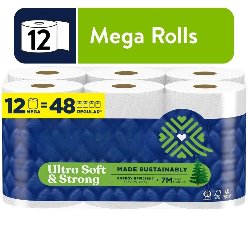 

Northern Ultra Soft & Strong 2-слойная туалетная бумага, 12 мега рулонов