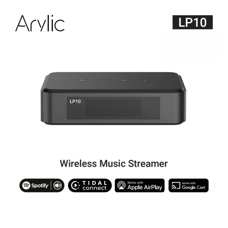 

Arylic LP10 Wireless Music Streamer with Google Cast Stream from favorite APP Display Panel Digital & Analog Output Multiroom