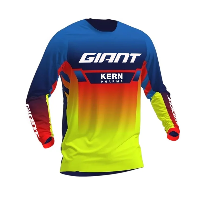 Giant jersey, mountain bike downhill long-sleeved racing suit, quick-drying breathable off-road motorcycle endurance race shirt