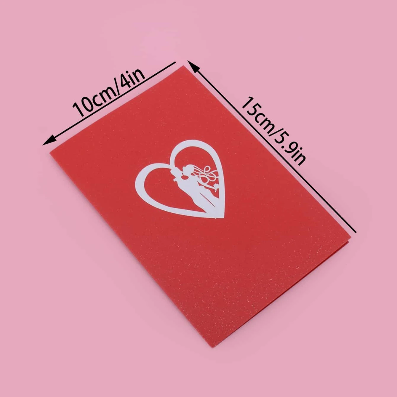3D Pop-Up Heart Greeting Card for Couples, Romantic Valentine's Day Card to Express Feelings,Comes Envelope,for Girlfriend Wife