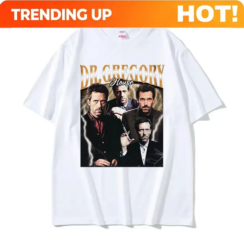Customization Shirt Vintage Dr Gregory House Funny Graphic T Shirts Men Fashion High Quality 100% Cotton T-shirt Summer Casual S