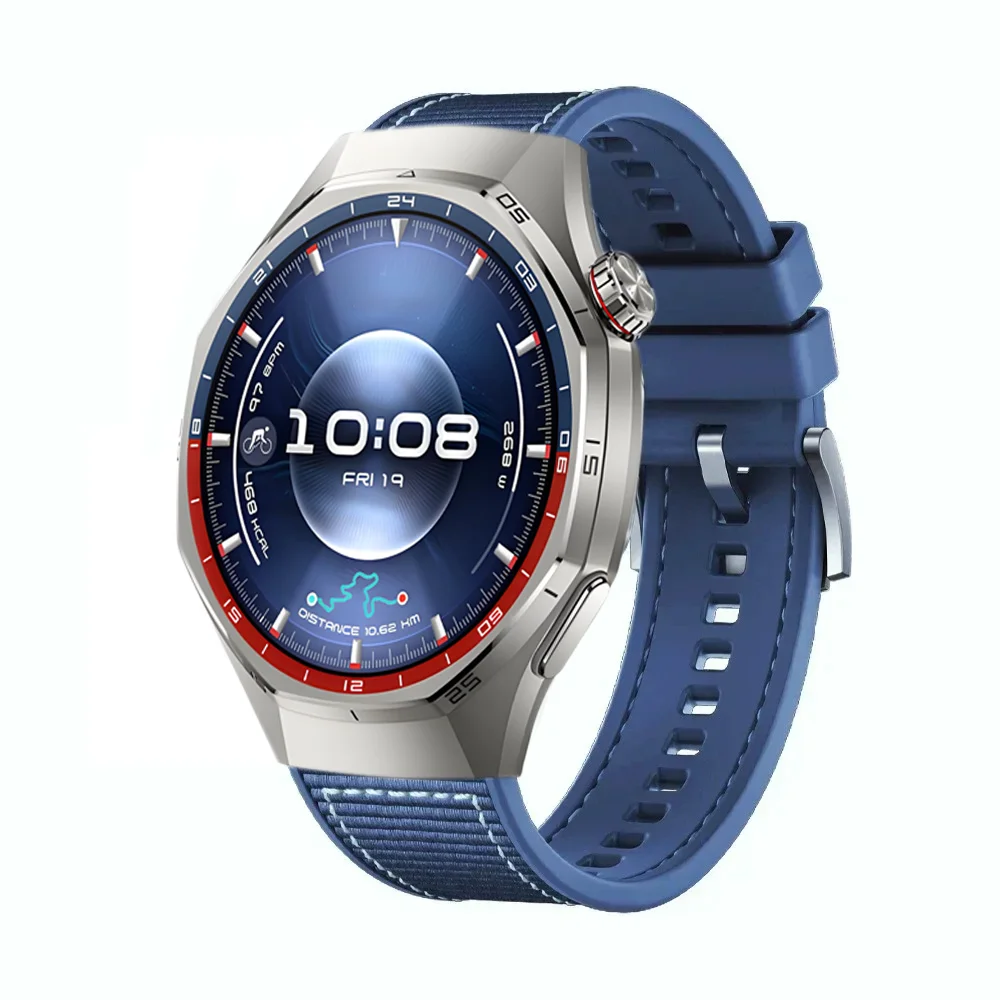Composite Nylon Braided 22mm Band Silicone Strap for Huawei Watch 5 GT7 GT6 Pro GT5-4-3-2 46mm Bracelet Huawei Watch GT Runner 2