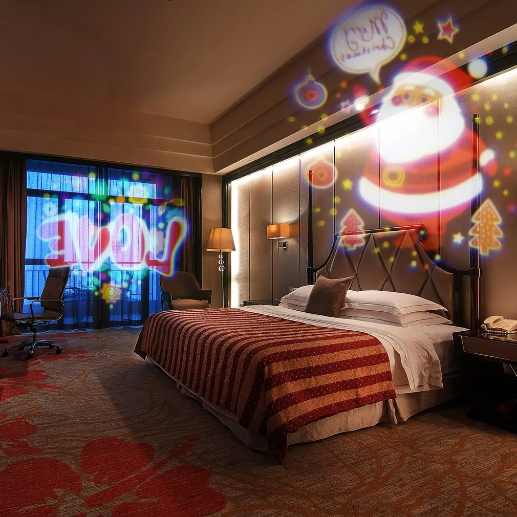 BlinBlin-Show 1 LEDs Landscape Projector Lights Lawn Light Batter Projection for Outdoor Garden Holiday Party Home Decoration