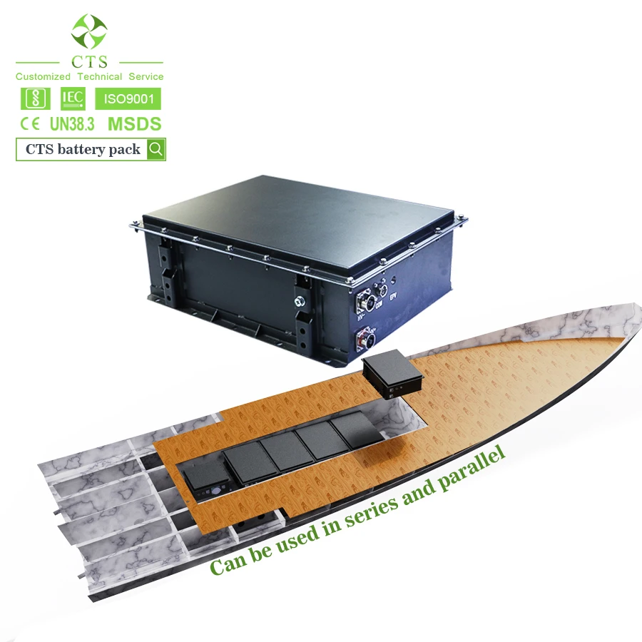 CTS Cusom 400V 150Ah Lithium Ion Battery System 60kWh for Marine Electric Propulsion Electric Boat Yacht OE/ODM