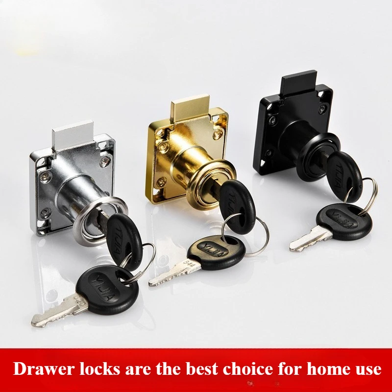 Office desk drawer lock, extended lock core, computer desk cabinet drawer lock, furniture lock, cabinet door lock