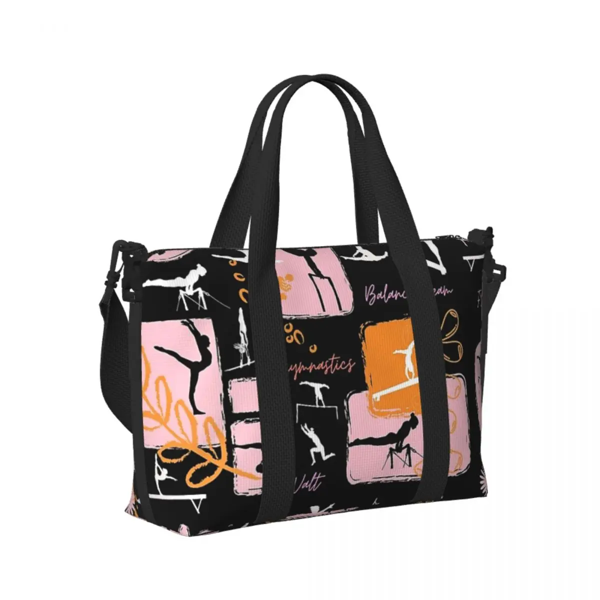 

Artistic Gymnastics Print Beach Travel Bag Large Capacity Tote Bags for Gym Sport Women Shopping Duffle Shoulder Bag