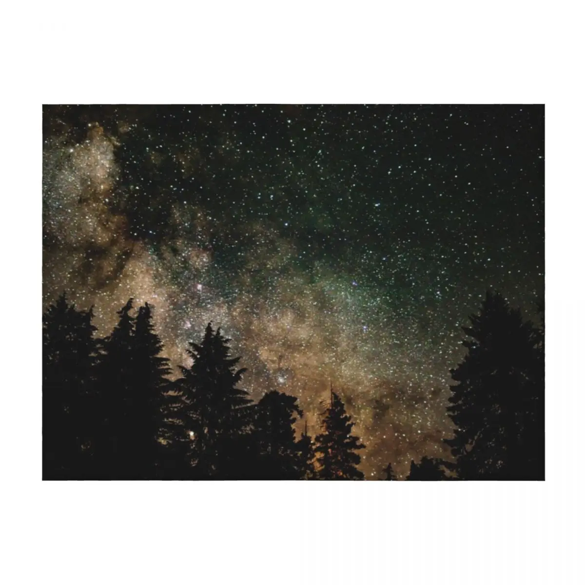 

Night Sky Over Forest Throw Blanket Polar Decoratives Summer Beddings blankets and throws Blankets