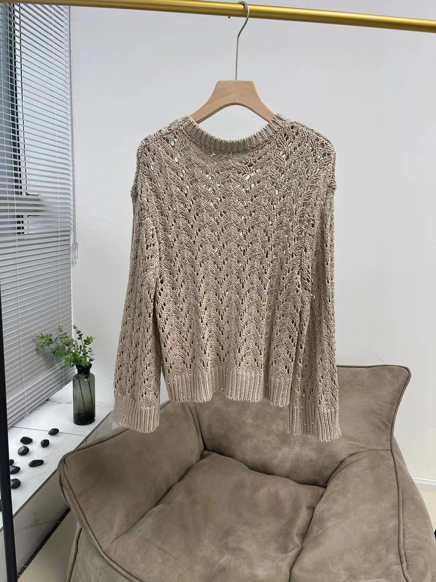 Linen Silk Blend Casual Loose Sweater, Spring and Summer Sweater, High Quality