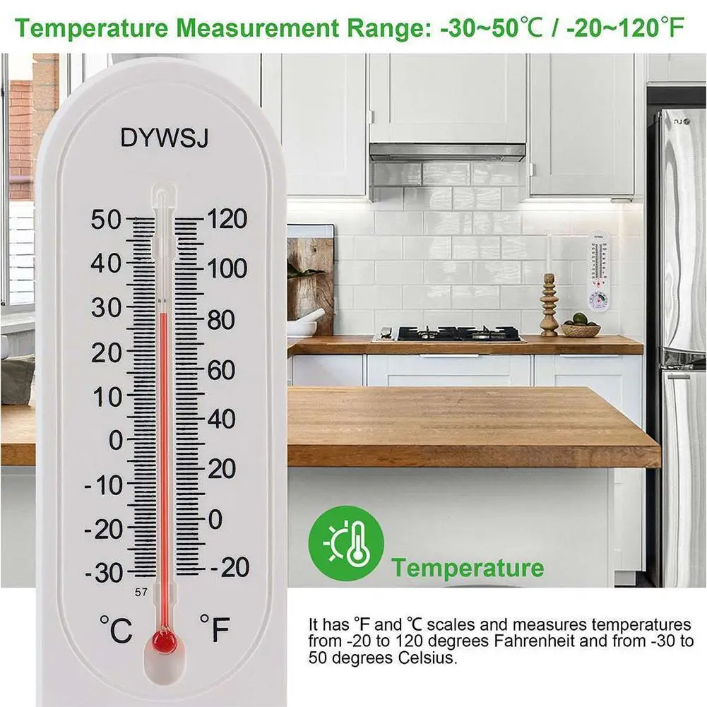 Analog Temperature Hygrometer 2 in 1 Wall Mount Room Weather Gauge Meter Tools for Nursery Greenhouse Home Office Breeding