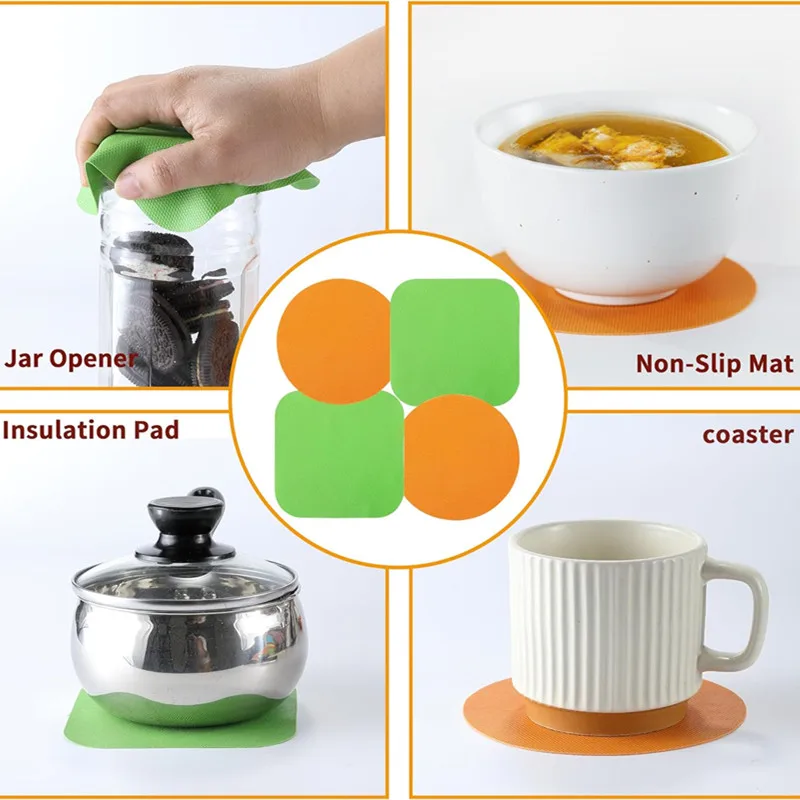 Silicone Bottle Opening Pad Non Slip Jar Gripper Mat Rubber Opener Manual Can Cap Cushion Multi-functional Kitchen Gadgets