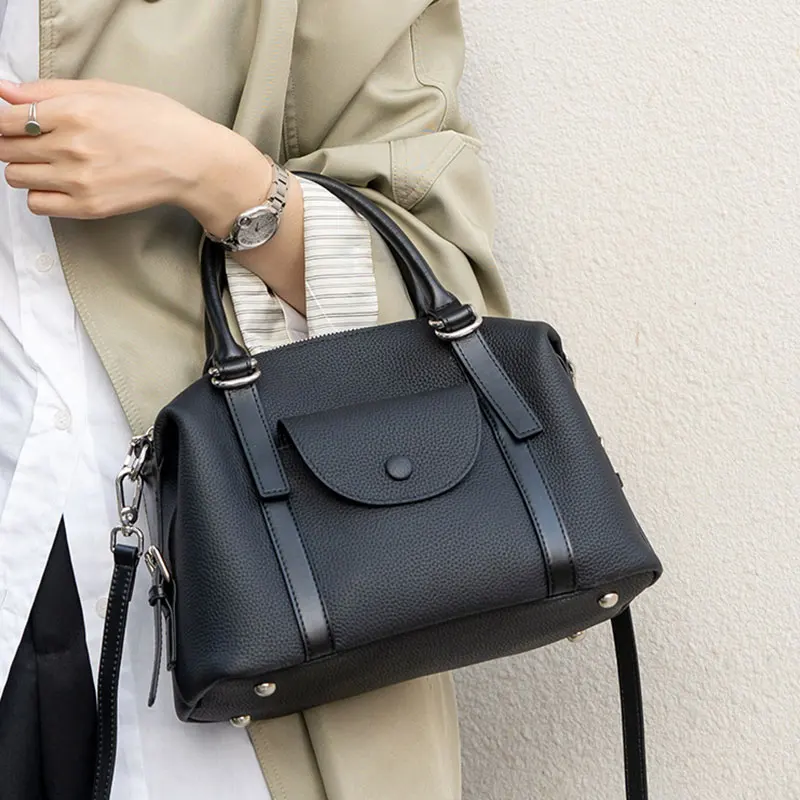 

Genuine Leather Women Handbag 2025 New Luxury Designer Large Capacity Women's Shoulder Bag High Quality Cowhide Crossbody Bags