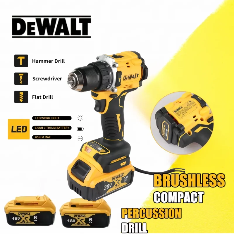 

Аккумуляторная ударная дрель-шуруповерт DEWALT DCD805 18В-20В, бесщеточная, многофункциональная, ручная