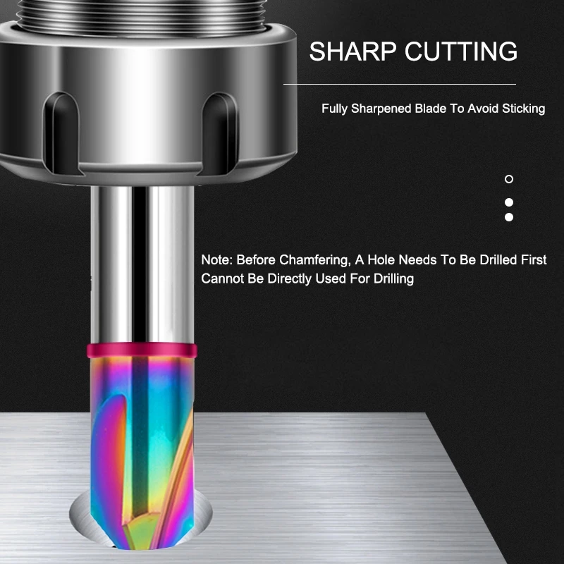 AZZKOR HRC60 60°90°120° Straight Groove Chamfer Milling Cutter Tungsten Steel Carbide Colorful Coating CNC Machining Endmill