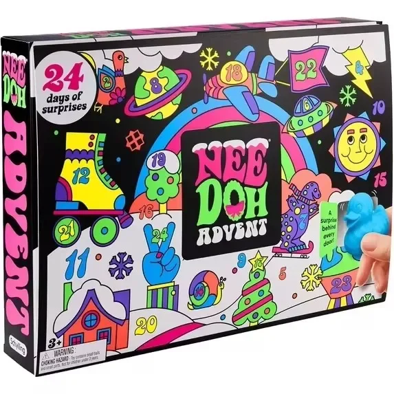 2026 NeeDoh Advent Calendar 3D PVC Fidget Christmas Countdown Calendar Surprise Box Stress Relief Toy New Year Holiday Adult Toy