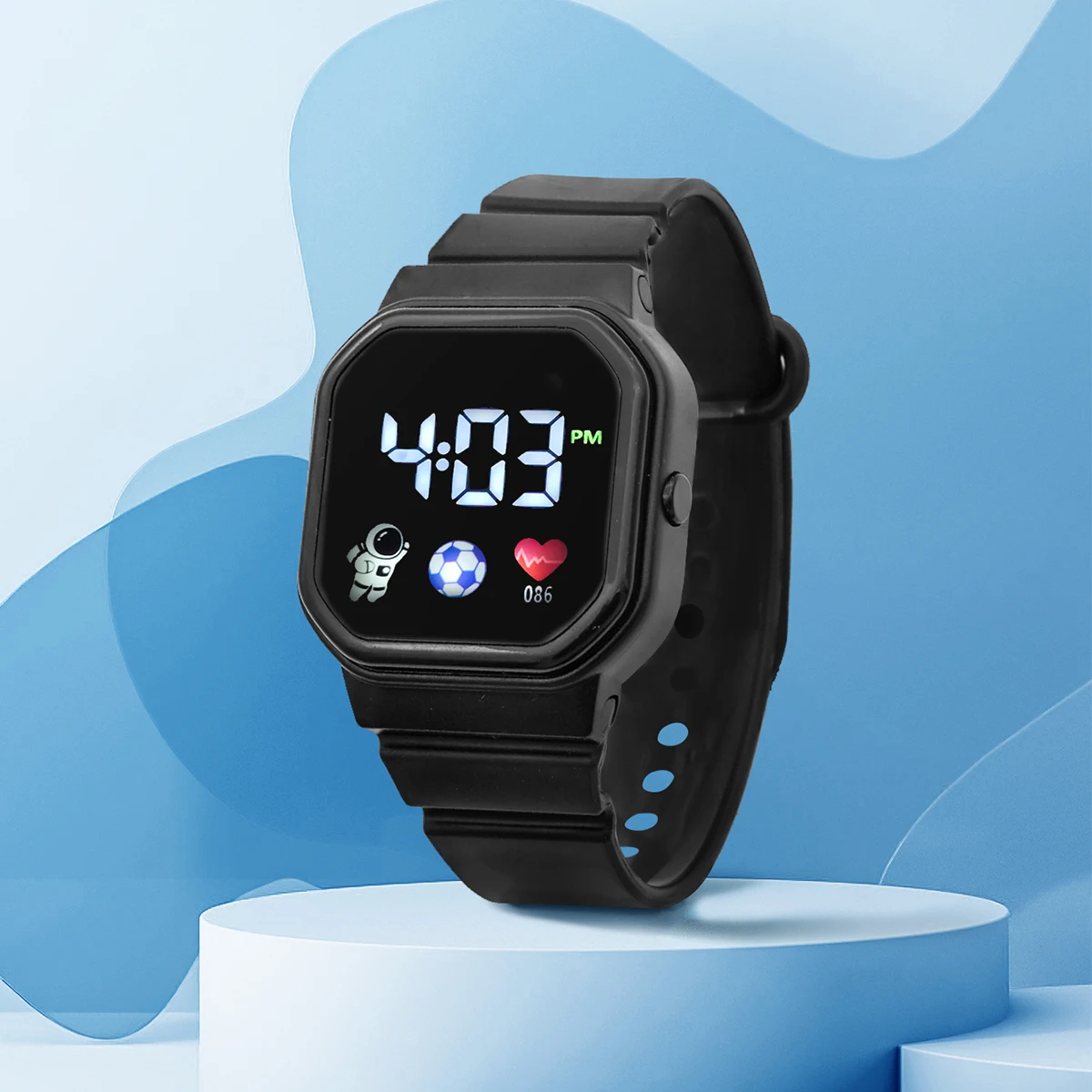 Young Student Electronic Watch Astronaut Earth Love Minimalist Children's Watch LED Leisure Sports Electronic Watch
