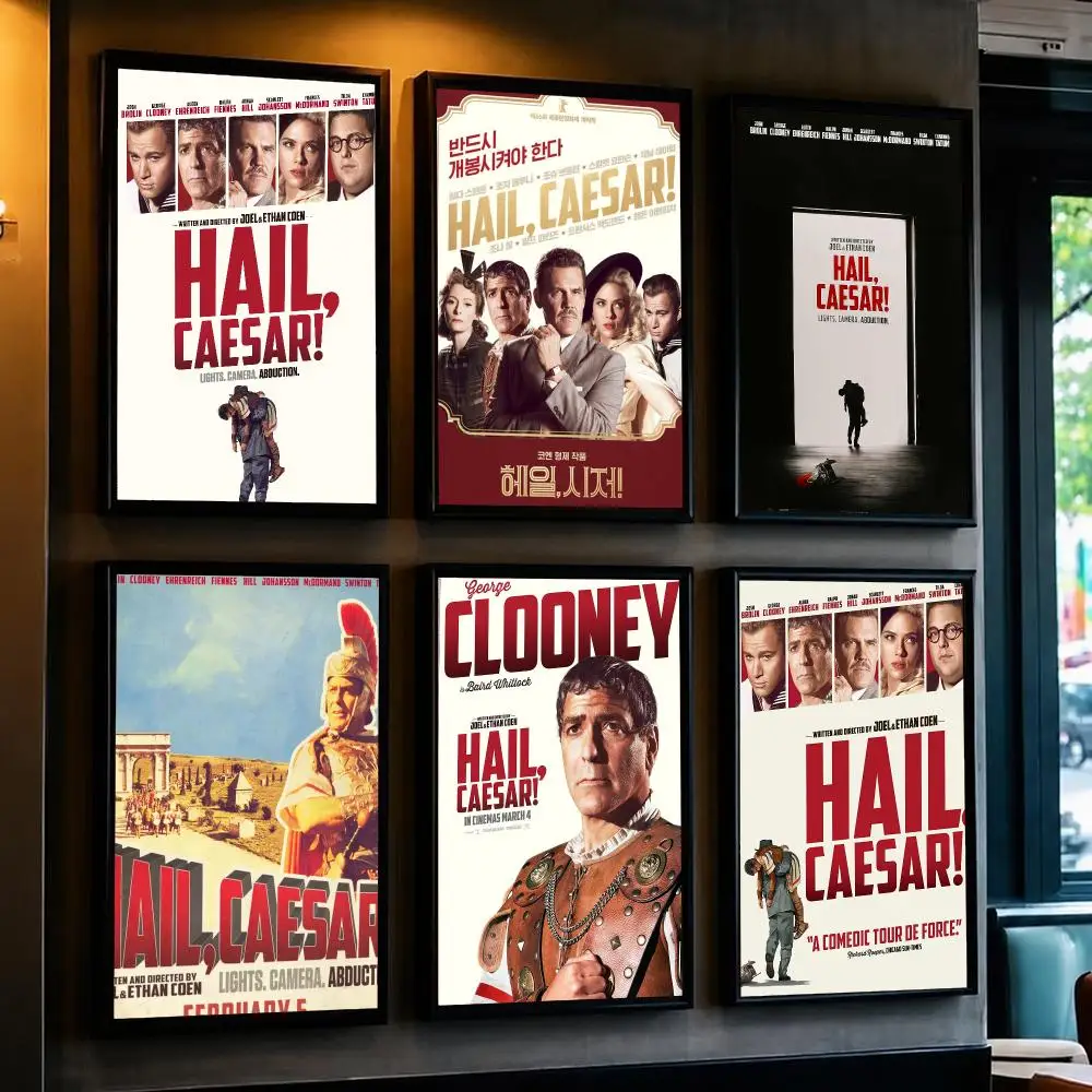classic movie H-Hail Caesar-R Poster Minimalist Wall Sticker for Cafe Office Bar Home Decor and Gift