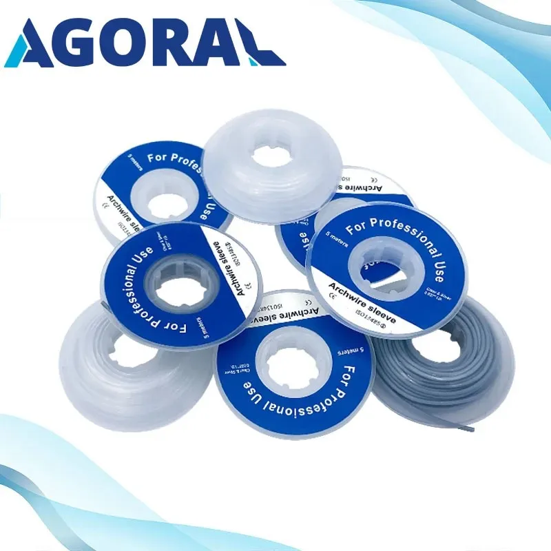 

5m/Roll Dental Orthodontic Elastic ArchWire Sleeve Protect Tube Tubing Rotary Torsion Pad for Protect Archwire