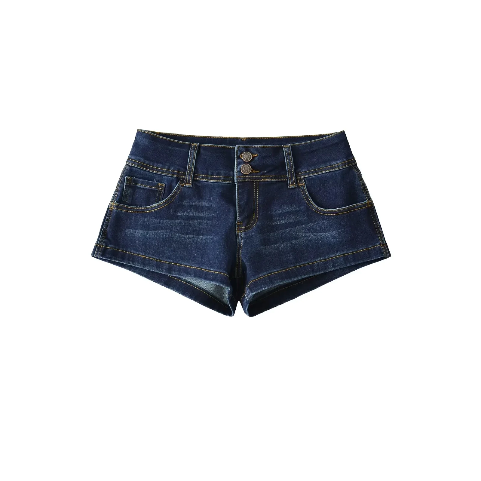 

Low Waist Retro Style Hot Girl Denim Shorts Women's Summer New American Two Button Lift Butt Slimming Sexy Hot Pants