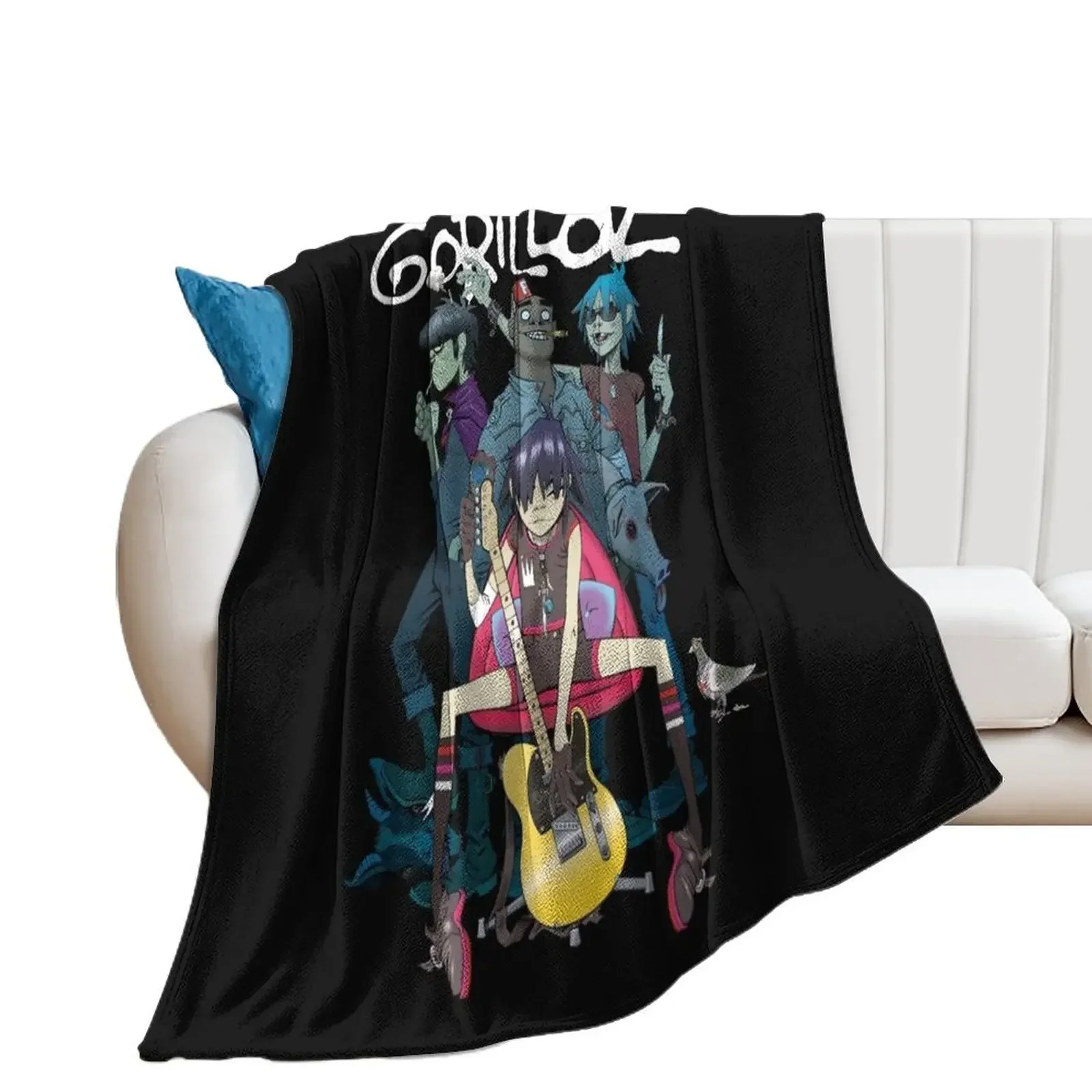 

Copy of A road to somewhere one gorillaz ,gorillaz gorillaz gorillaz Throw Blanket Travel Plaid on the sofa Large Blankets