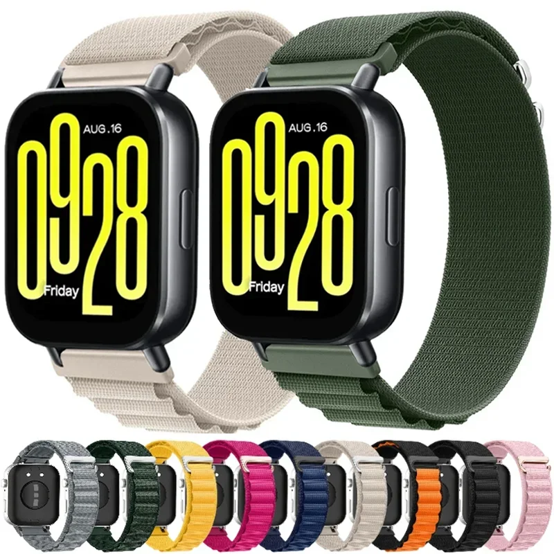 Ремешок с альпийской петлей 22 мм 20 мм для Redmi Watch 5 Lite, нейлоновый спортивный дышащий браслет, ремешки для часов Redmi Watch 5, активные аксессуары