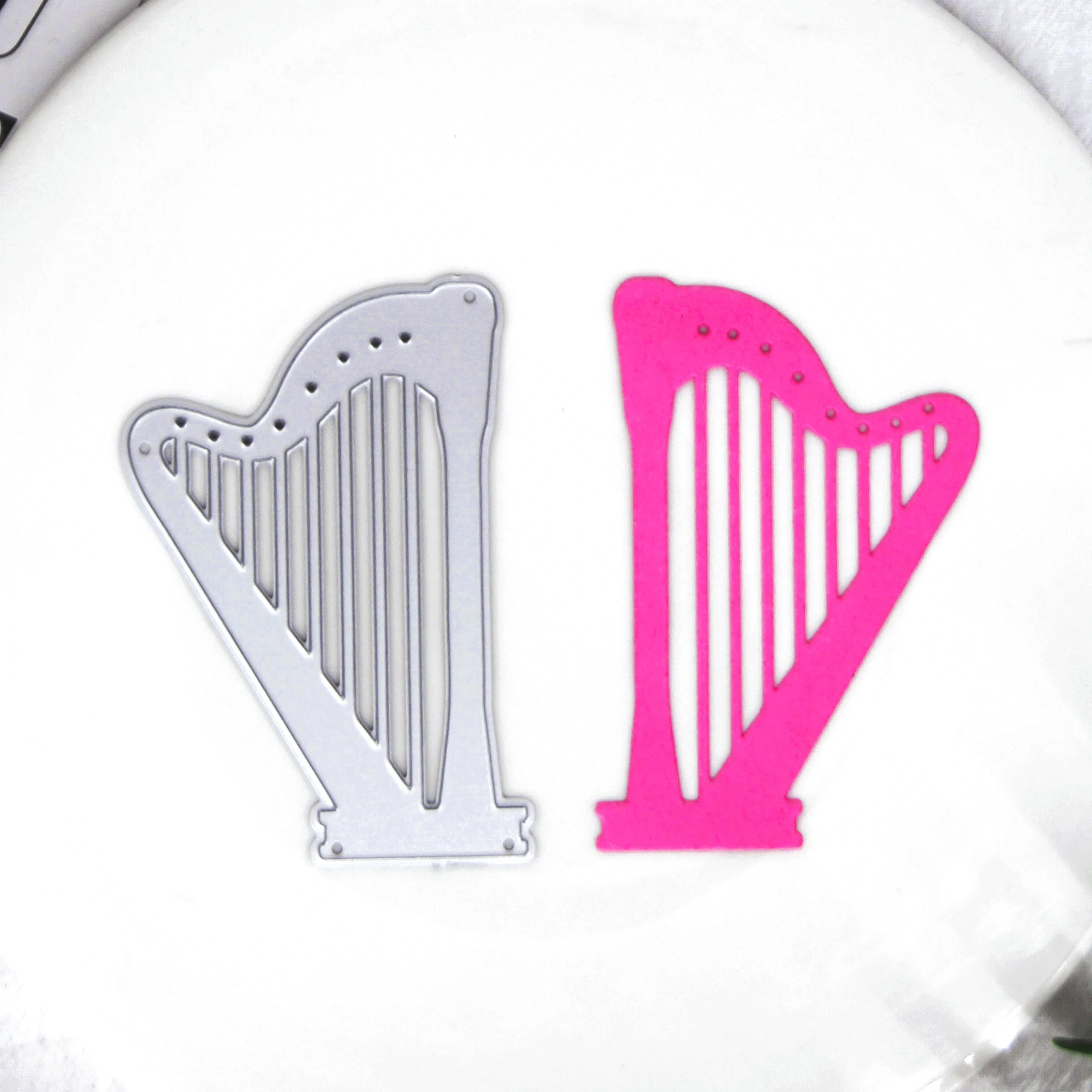 Harp Musical Instruments Metal Cutting Dies Diy Molds Scrapbooking Embossing Paper Making Die Cuts Paper Craft Knife Mould