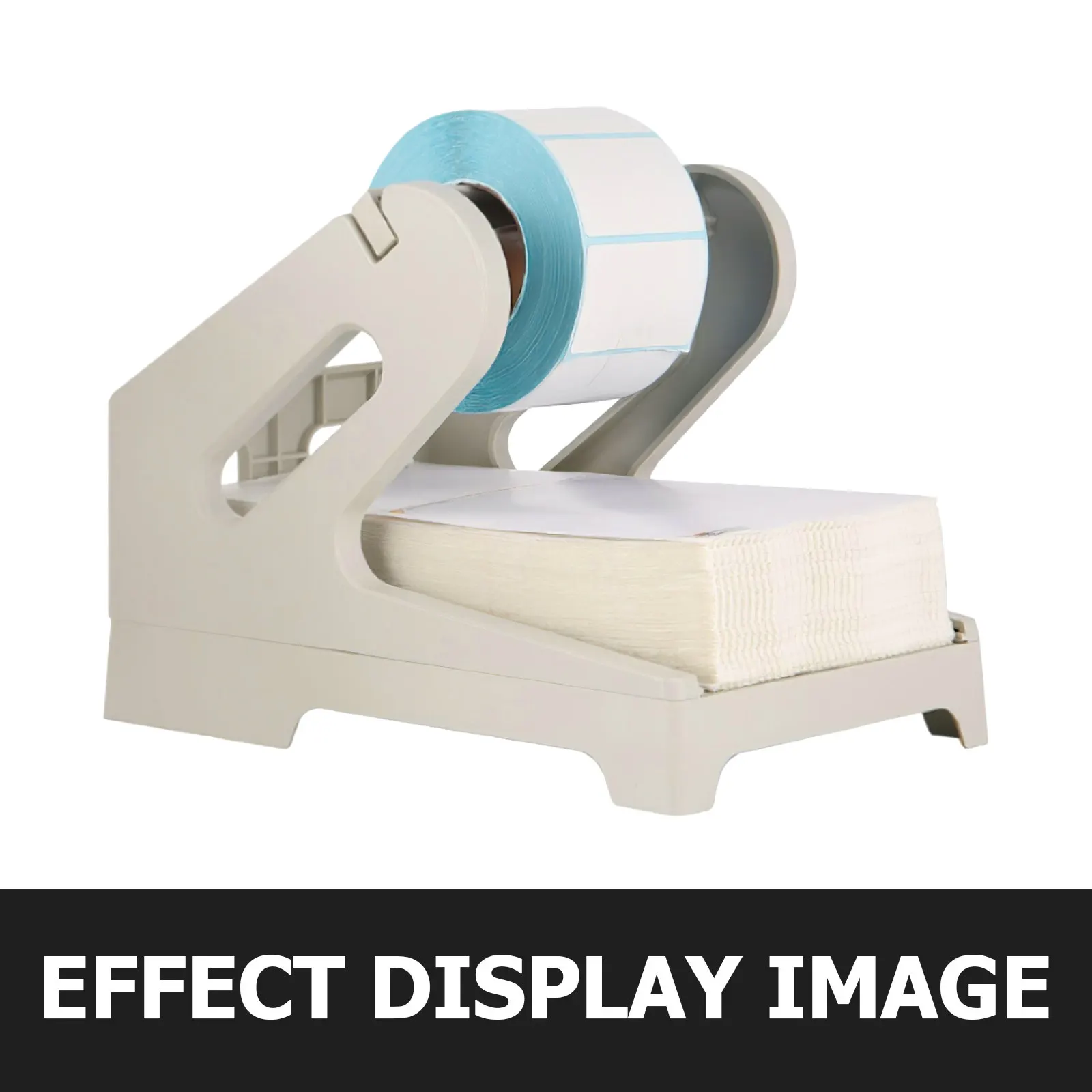 Thermal Shipping Label Holder Stand Desktop Organizer White Compatible with 100Mm Width Roll and Fanfold Labels Office Thermal
