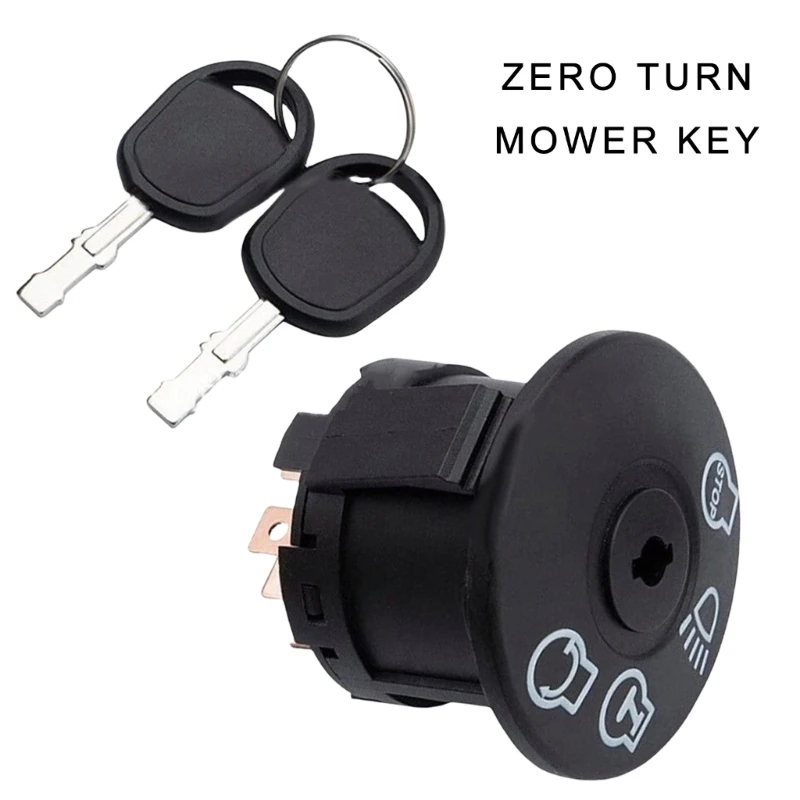 Universal Ignition Switches with Key for 0 Turn Mowers 3 Position 5 Terminals Power Switches Replacement Switches