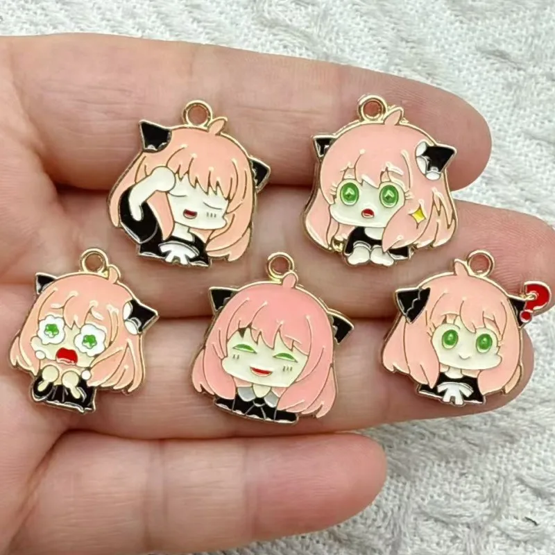 10pcs Cartoon SPY×FAMILY Decorations Cute Alloy Pendant Anime Figures DIY Creative Fashion Jewelry Accessories Gift