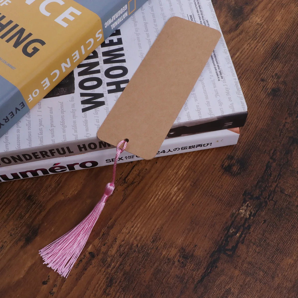 

24Pcs Blank Bookmarks Tassel Cardstock Study Notes Learning Progress Decoration Gift Khaki Paper Book Mark Crestive Bookmark