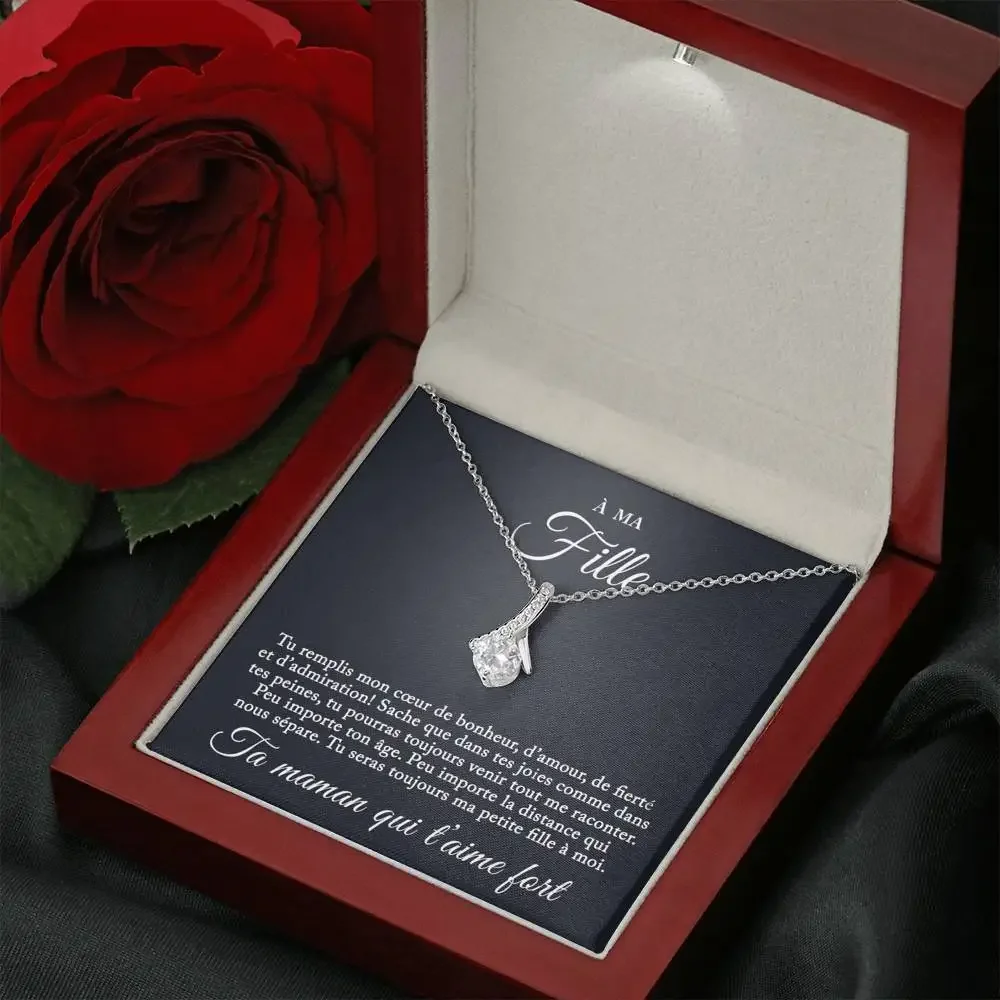 To My Daughter Gifts From Mom Christmas Gift Mother Girls Alluring Beauty Women Female Metal Necklace 2026 New Dropshipping