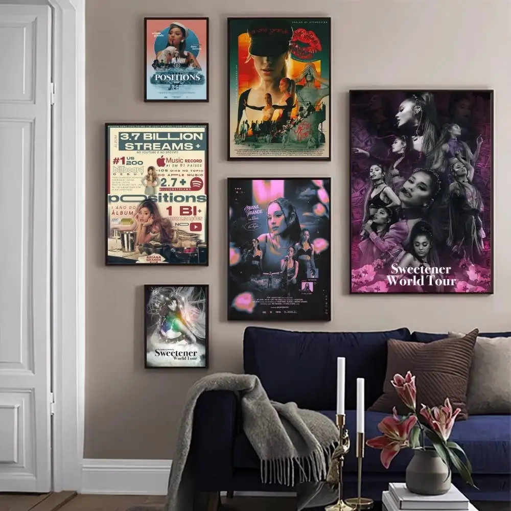 

Singer Ariana Grande Classic Movie Posters Vintage Room Bar Cafe Decor Nordic Home Decor