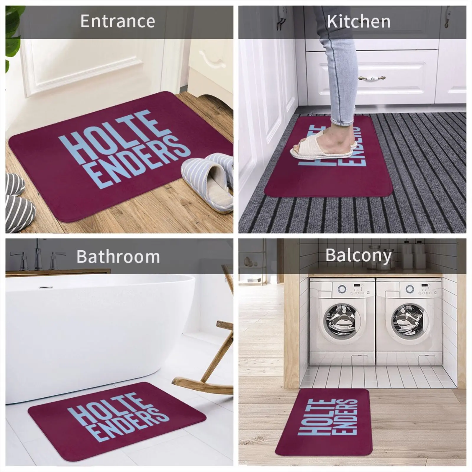 Holte Enders Carpet Rug Non-Slip Water Absorb Door Mat Up The Villa Villans Villians The Lions Villa Park West Midlands Aston