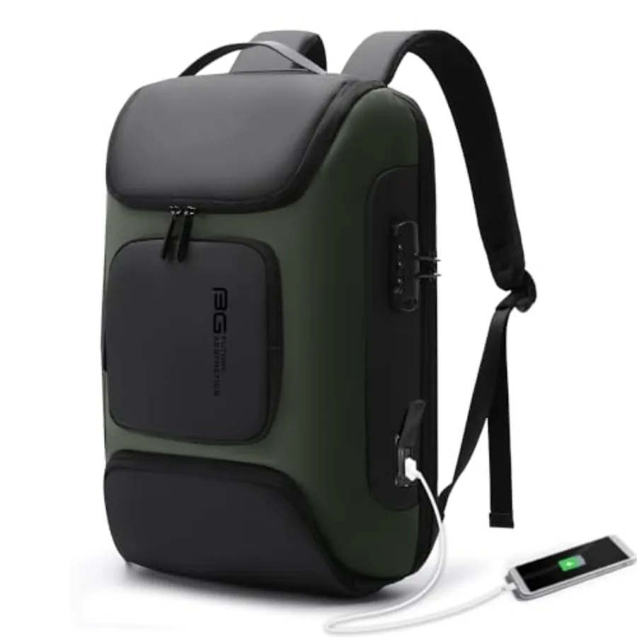 

Business Backpack with USB Charging Port, Anti Theft Laptop Backpacks Fit for 15.6 INCH, Men Travel Backpack with Water Bottle