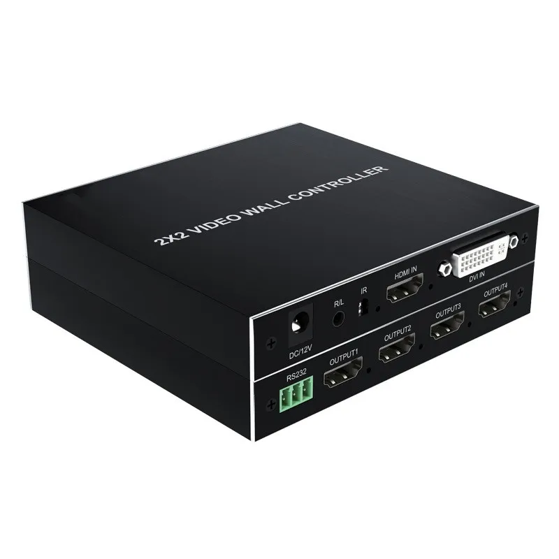 2X2 Video Wall Controller 1080P 4K DVI HDMI Video Wall Processor 1x2 1x4 1x3 2x1 3x1 4x1 Multi Screen Processor TV Video Splicer