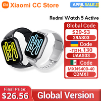 Global Version Xiaomi Redmi Watch 5 Active 2'' Display Up to 18 days life 140+ workout modes Bluetooth calling 5ATM