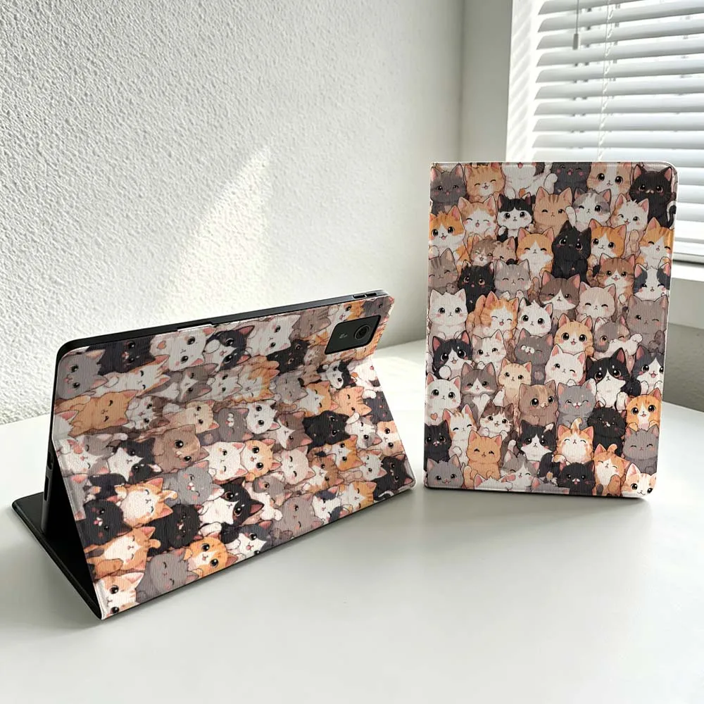 Cartoon Cute Cat Group For Lenovo Xiaoxin Lenovo Tab Pad Pro Plus K11 P12 M10 Legion Y900 Soft Inch Tablet Case Cover