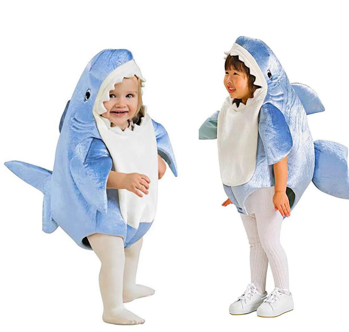 

Infant Toddlers Baby Boys Cute Blue Shark Cosplay Costume Halloween Costumes Purim Holiday Costume