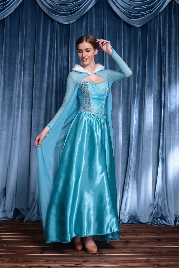 

New Ladies Halloween Costume Anime Cosplay Frozen Romance Elsa Fairy Tale Princess Dance Dressess Girlfriend Birthday Gift Dress