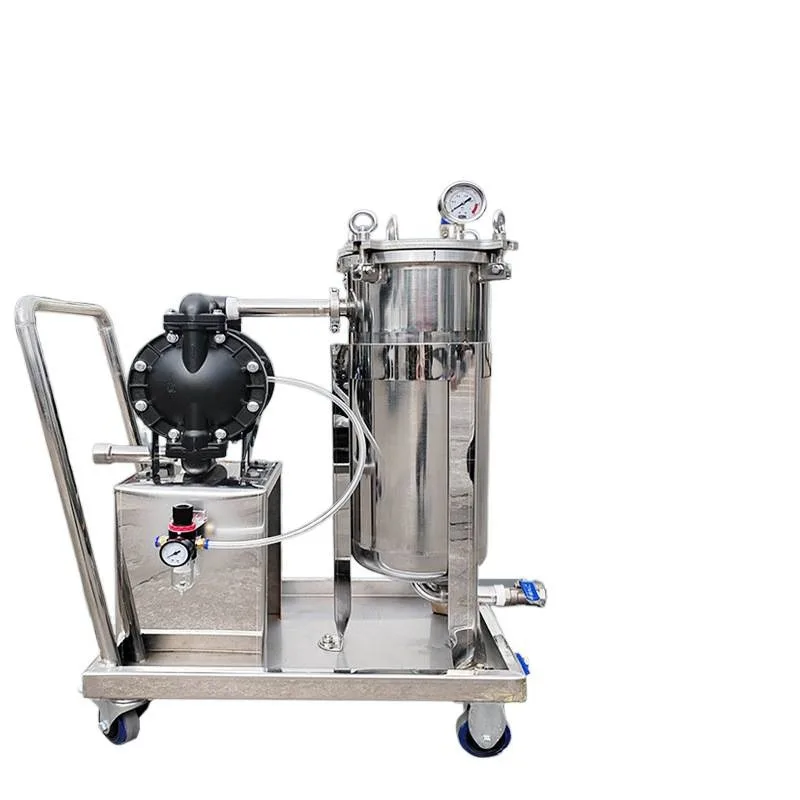 Bag filter trolley paint chemical spraying paint glue lubricating oil ink wine food filter