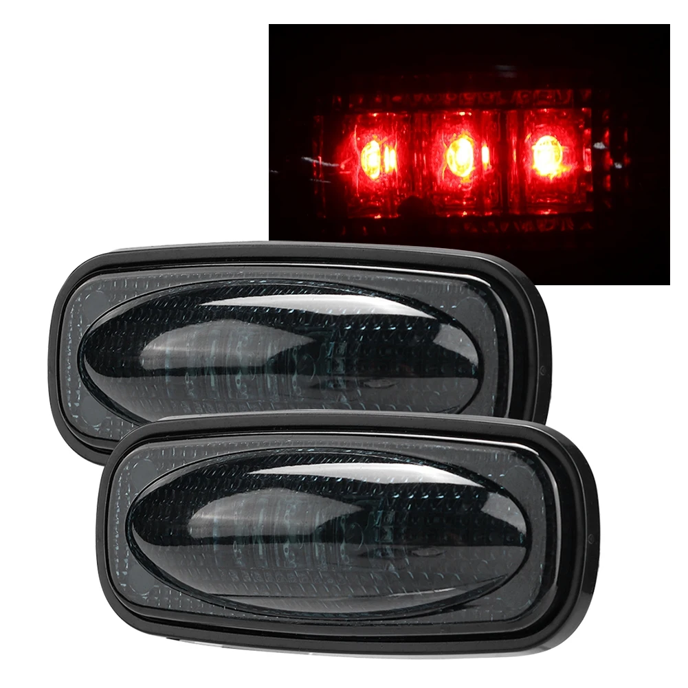 2000-5000k 50000h Car Exterior Light 12V 3-LED Truck Side Lamp Side Marker Indicators Light Fit for DODGE RAM 3500 03-09 2pcs