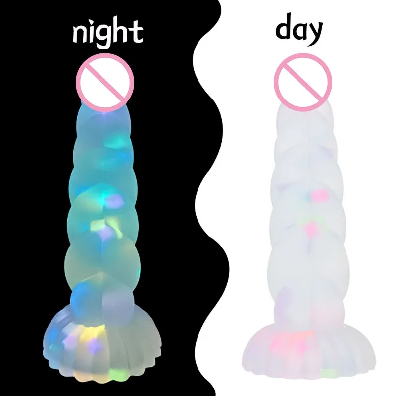 Lichtgevende Dildo Anal Toy Butt Plug Vrouwelijke Masturbator Penis Zachte Siliconen Zuignap Dildos Volwassen Seksspeeltjes Voor Vrouwen