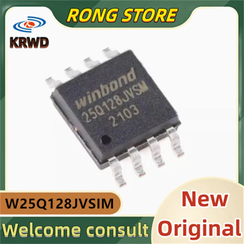 10PCS 25Q128JVSIM W25Q128JVSIM  SOIC-8 3V 128M-bit New and Original