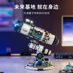 Wekki 506504 Futuristic Telescope Model Science And Technology Museum Series DIY Toys Building Blocks Desktop Ornaments Gift Boy