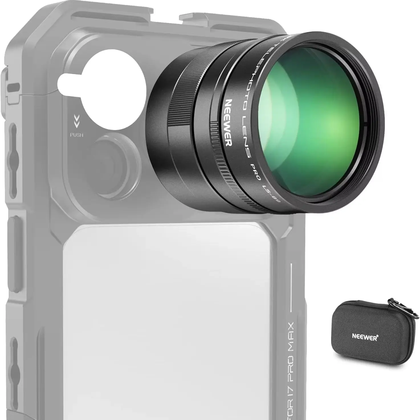 NEEWER 3X Telekonwerter do telefonu, tylko obiektyw teleobiektywowy, odpowiednik 360 mm, gwint 17 mm, do iPhone, Android, Samsung, Xiaomi — zdjęcie produktu 7