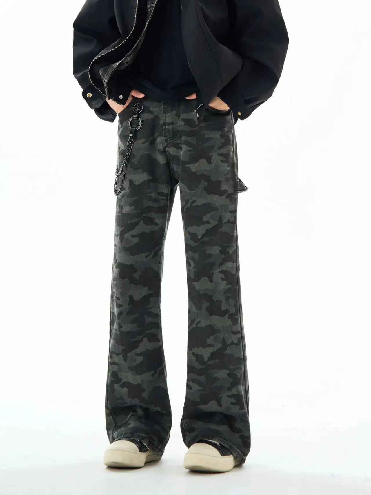 

Брюки-комбинезон Cleanfit в американском уличном стиле, камуфляжные, широкие, с высокой талией, унисекс, рабочие, молодежные, модные джинсы