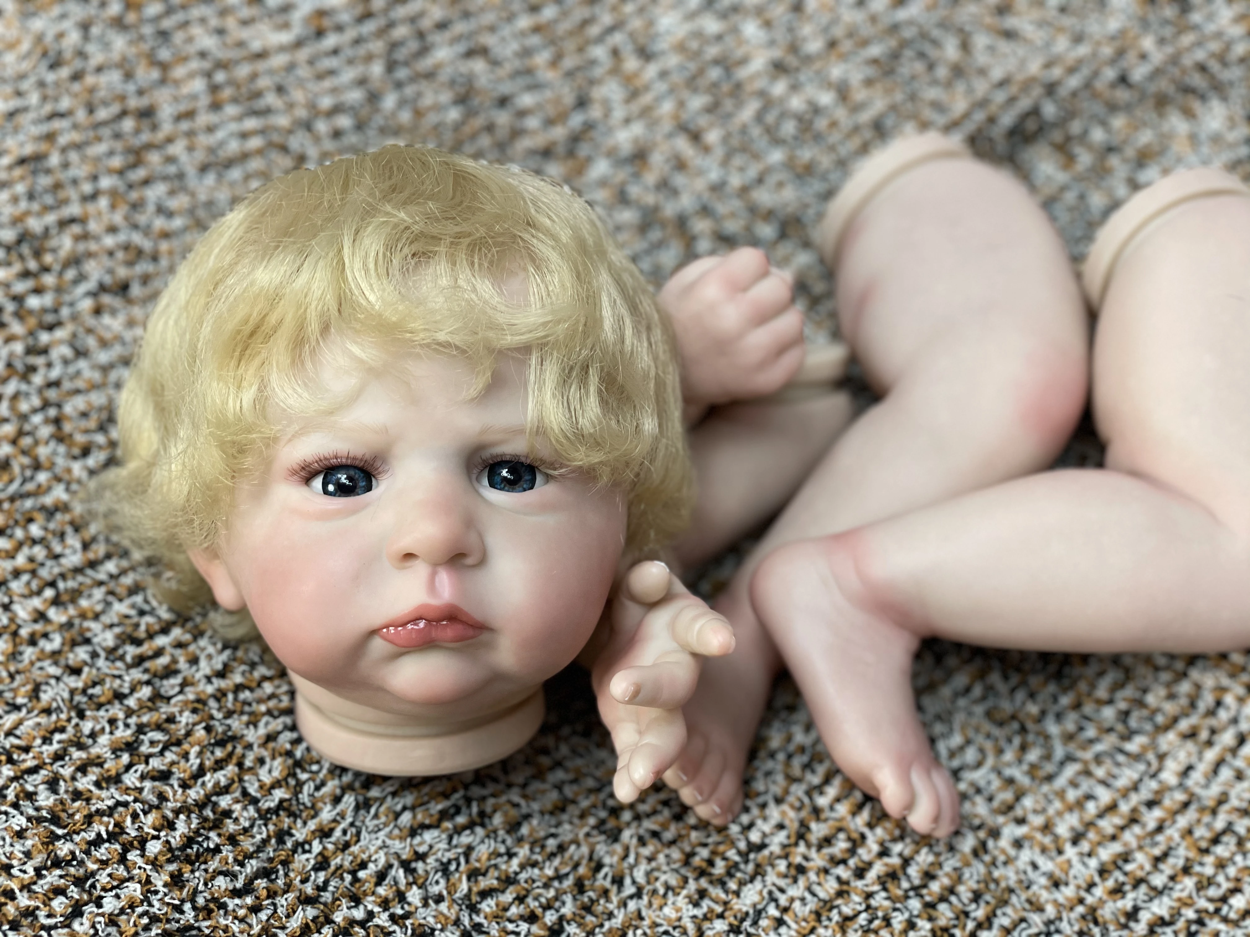 24Inch Cameron Bebe Reborn Doll Kits Artist Painted Newborn Baby Doll Parts Toys DIY Baby Doll Kits For Kids Reborn Sin Pintar
