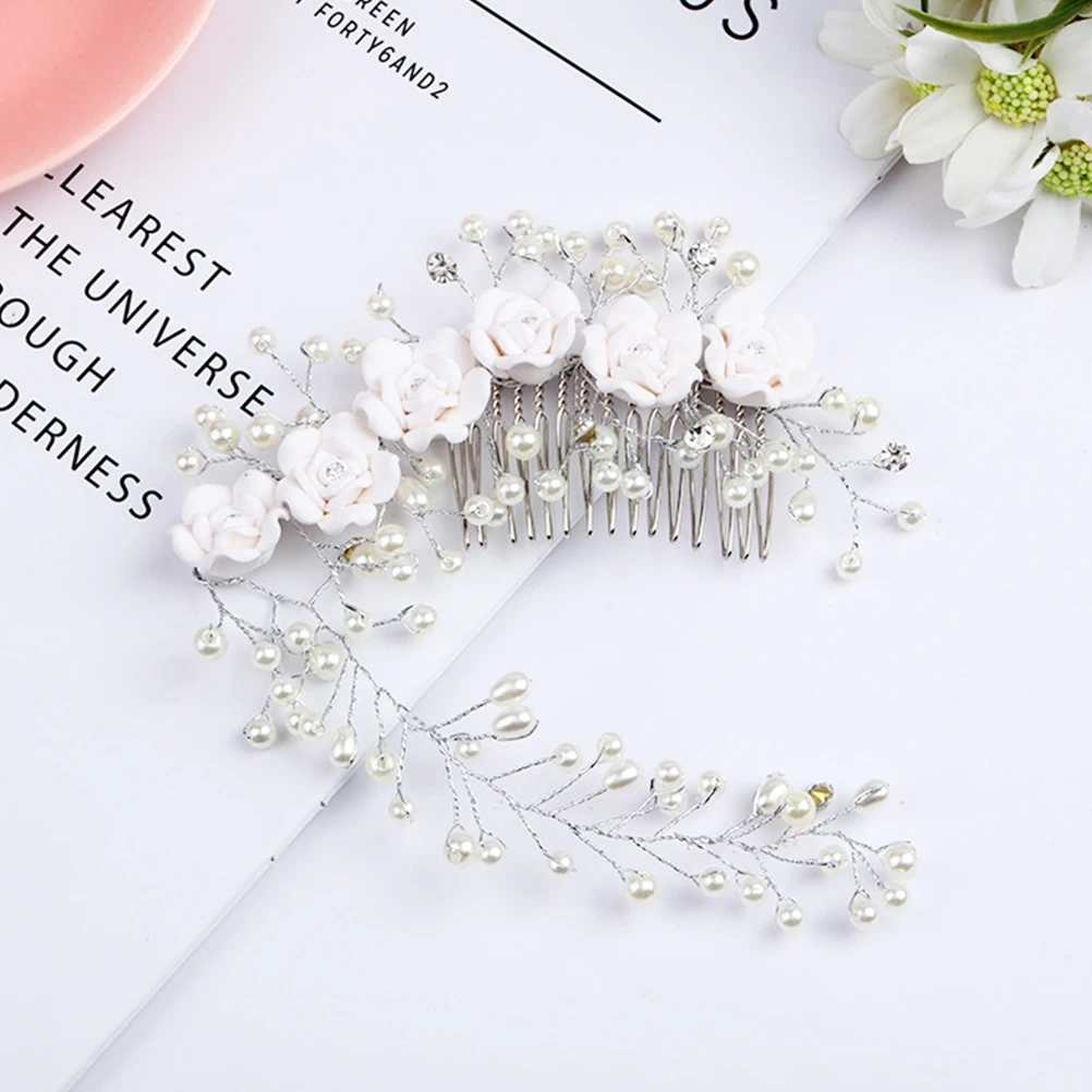 

Leaf Wedding Hair Comb Hair Comb Bridal Wedding Party Accessory Crystal Hairpin For Bride Prom Event Hairstyle Tool