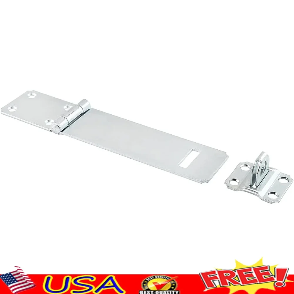 

Safety Hasp 6 Inch Steel Construction Zinc Plated Finish Installation Fasteners Included Multi Application Use Durable Security