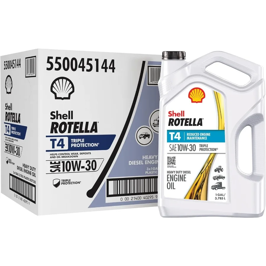 

Моторное масло T4 с тройной защитой 10W30, 1 галлон, 3 упаковки для высокопроизводительных двигателей при чрезвычайных температуре и сверхмощных вождении